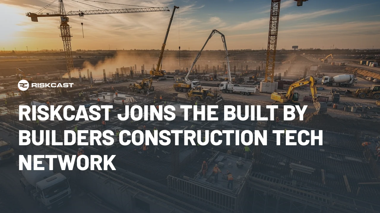 Construction and technology professionals networking at an industry conference