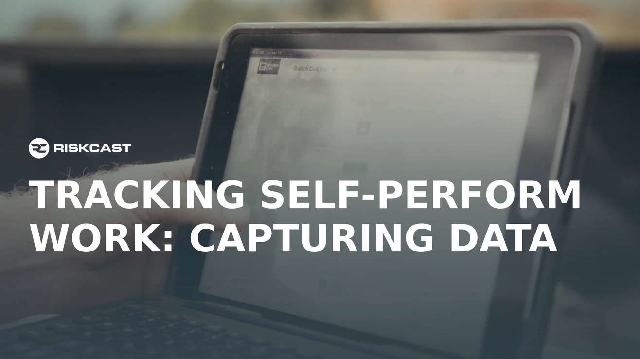 Capturing Data for Self-Perform Construction Work