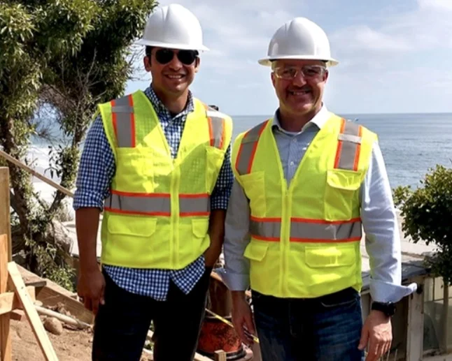 Alec Thomson and Reggie Arichabala - Riskcast Founders on Construction Site