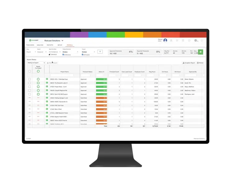 Riskcast Payroll Expert Interface